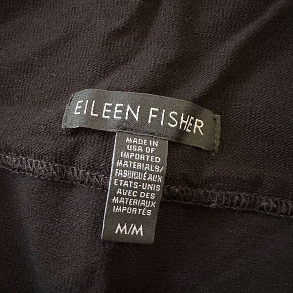 Eileen Fisher Black Midi Skirt Women's MEDIUM Classic Business Minimalist - Picture 4 of 5